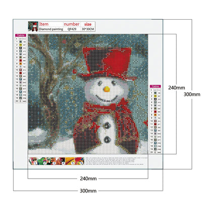 Christmas Snowman - Full Round Drill Diamond Painting 30*30CM