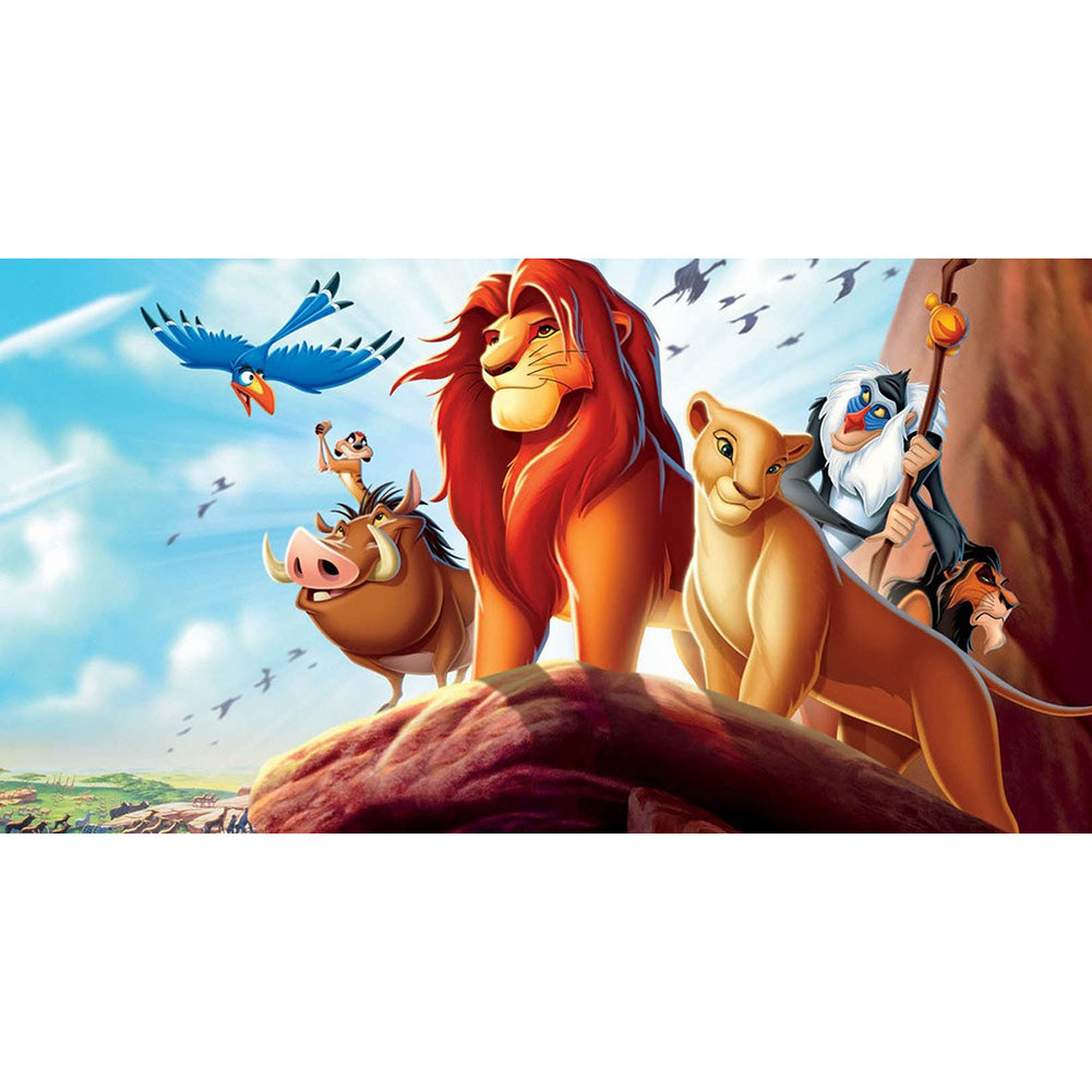 Lion King - Full Round Drill Diamond Painting 100*50CM