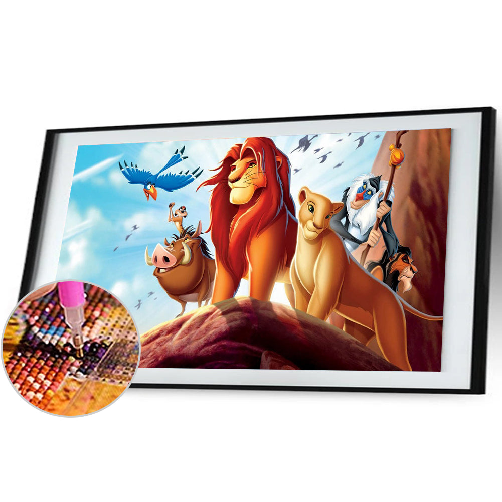 Lion King - Full Round Drill Diamond Painting 100*50CM