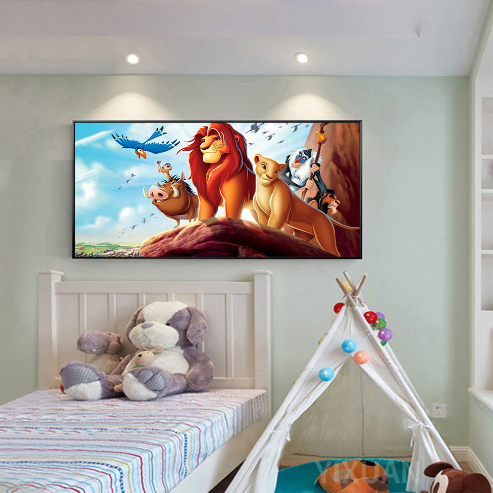 Lion King - Full Round Drill Diamond Painting 100*50CM