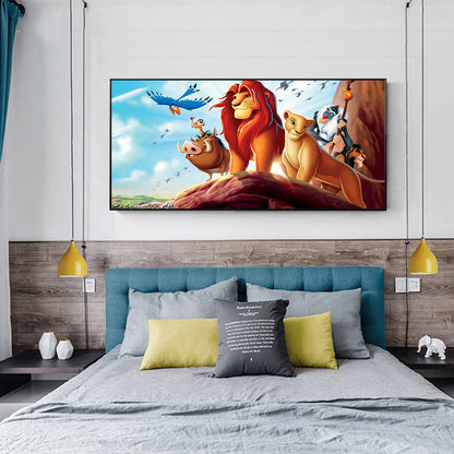 Lion King - Full Round Drill Diamond Painting 100*50CM