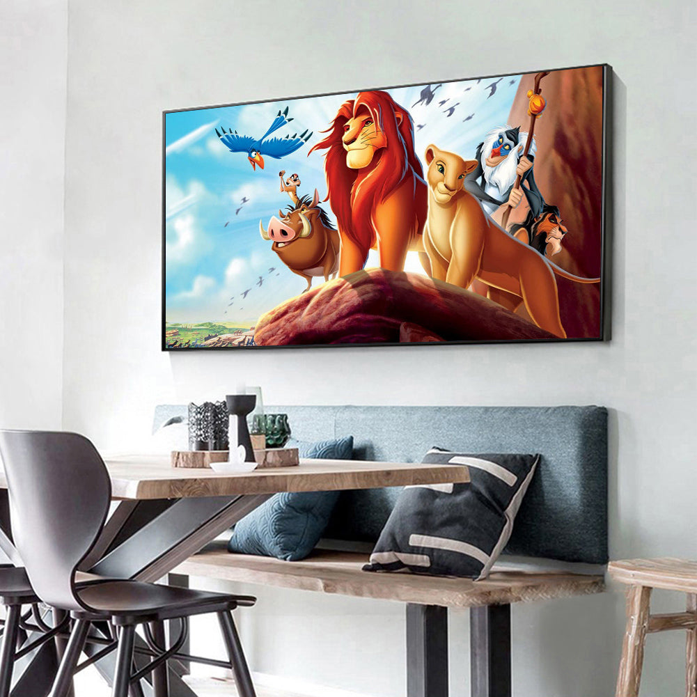 Lion King - Full Round Drill Diamond Painting 100*50CM