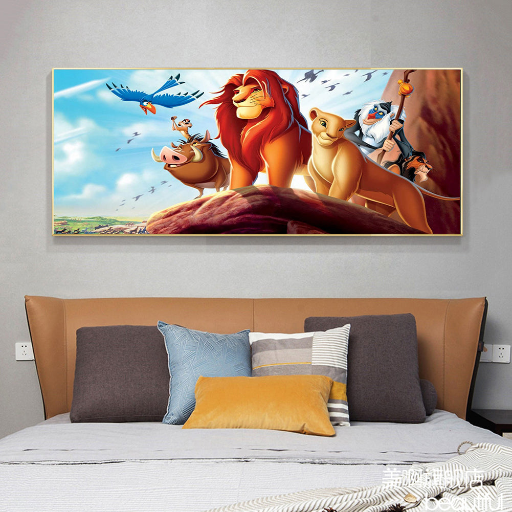 Lion King - Full Round Drill Diamond Painting 100*50CM