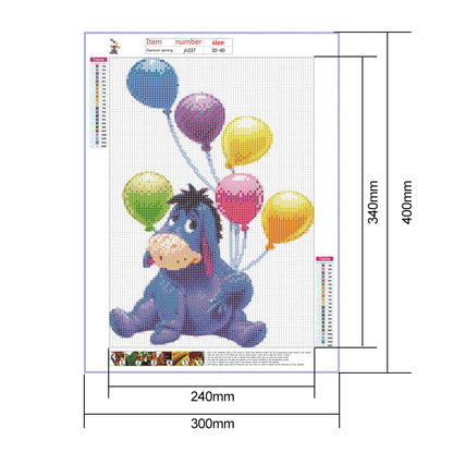 Balloon Donkey - Full Round Drill Diamond Painting 30*40CM