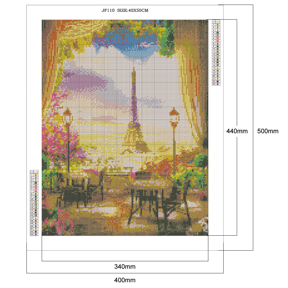 Courtyard Scenery - Full Square Drill Diamond Painting 40*50CM