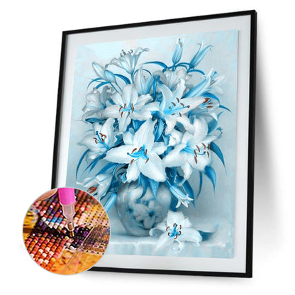 Elegant Flowers - Full Round Drill Diamond Painting 40*50CM