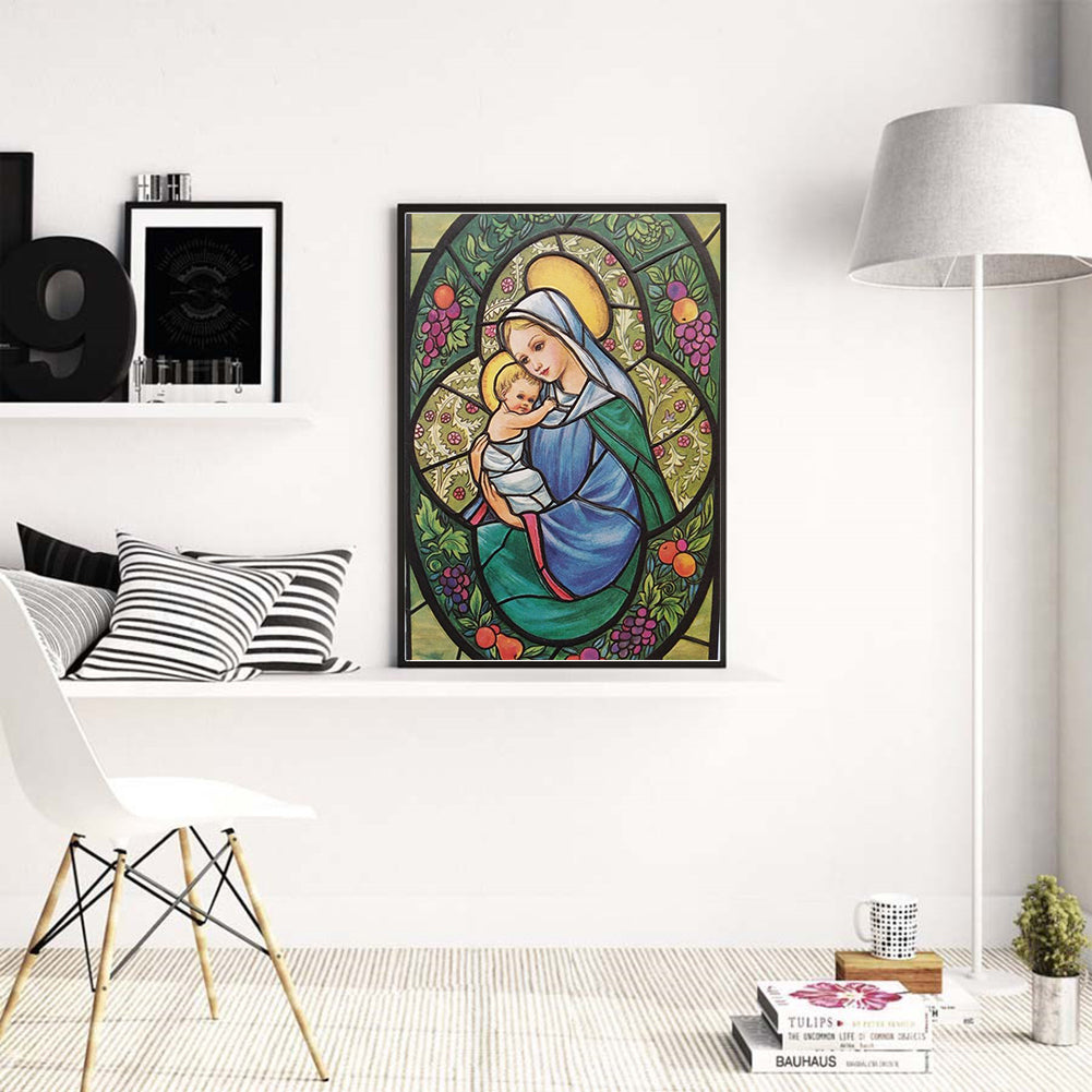 Mother Child - Full Round Drill Diamond Painting 30*40CM