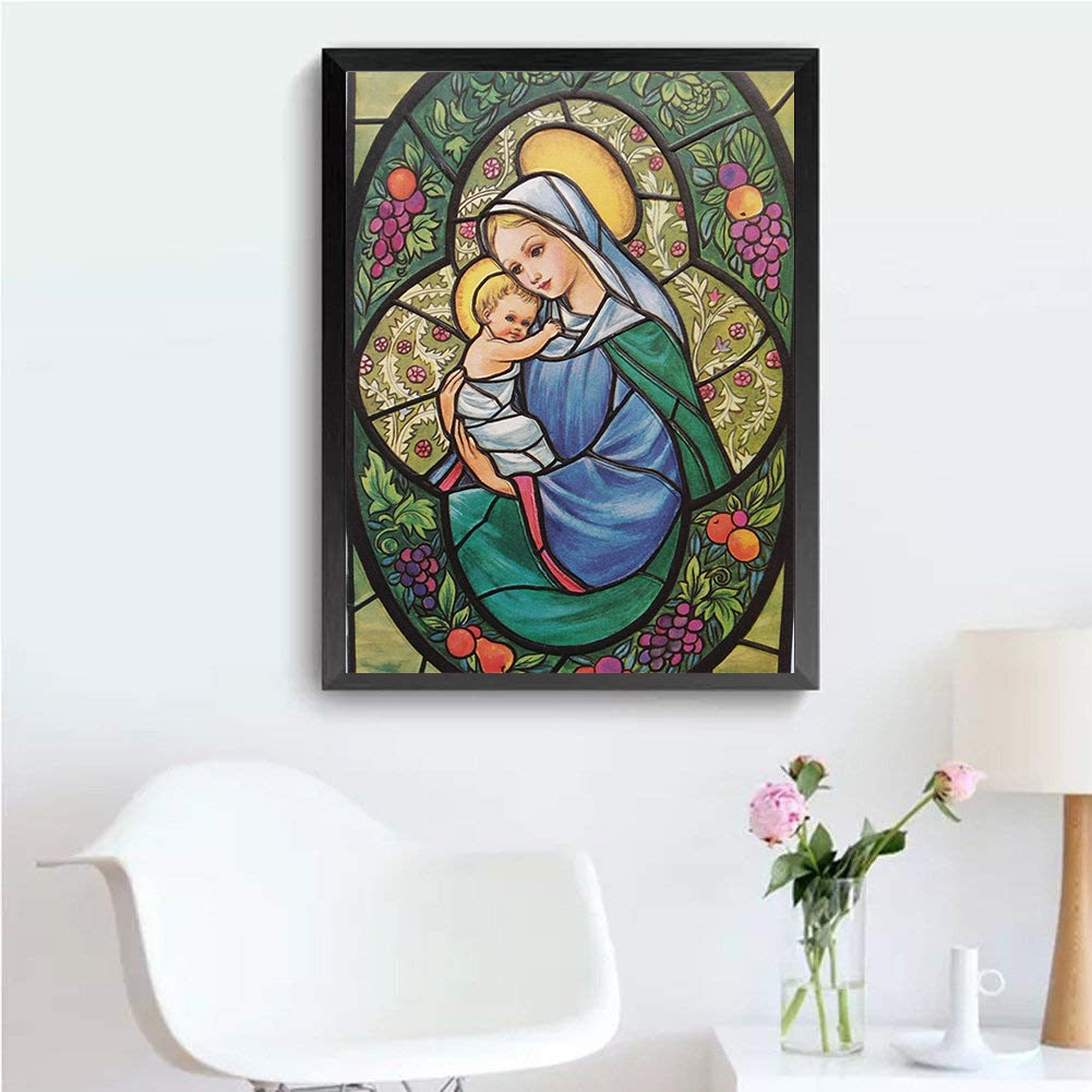 Mother Child - Full Round Drill Diamond Painting 30*40CM