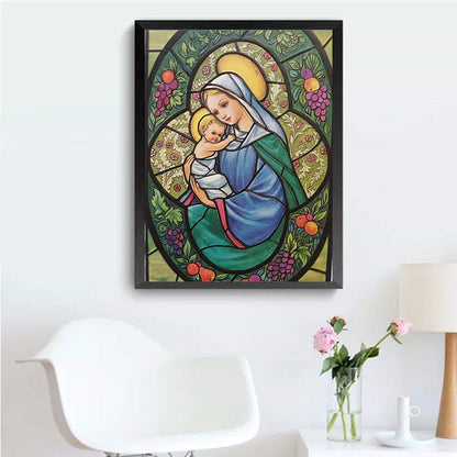 Mother Child - Full Round Drill Diamond Painting 30*40CM