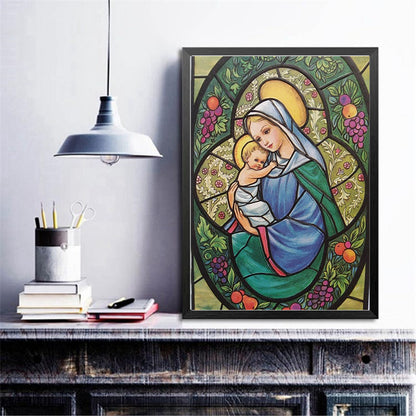 Mother Child - Full Round Drill Diamond Painting 30*40CM