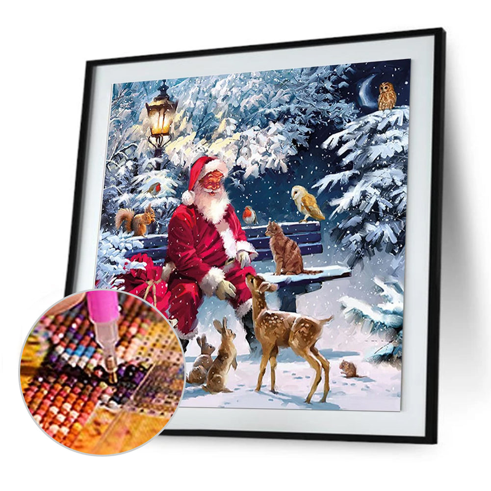 Christmas - Full Round Drill Diamond Painting 30*30CM