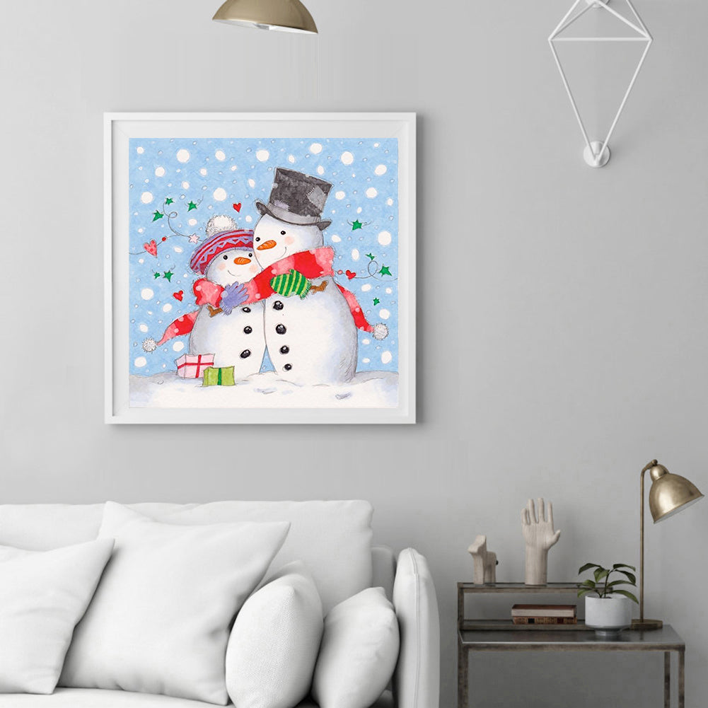 Christmas Snowman - Full Round Drill Diamond Painting 30*30CM