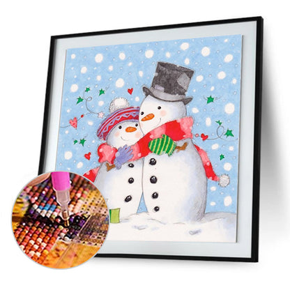 Christmas Snowman - Full Round Drill Diamond Painting 30*30CM