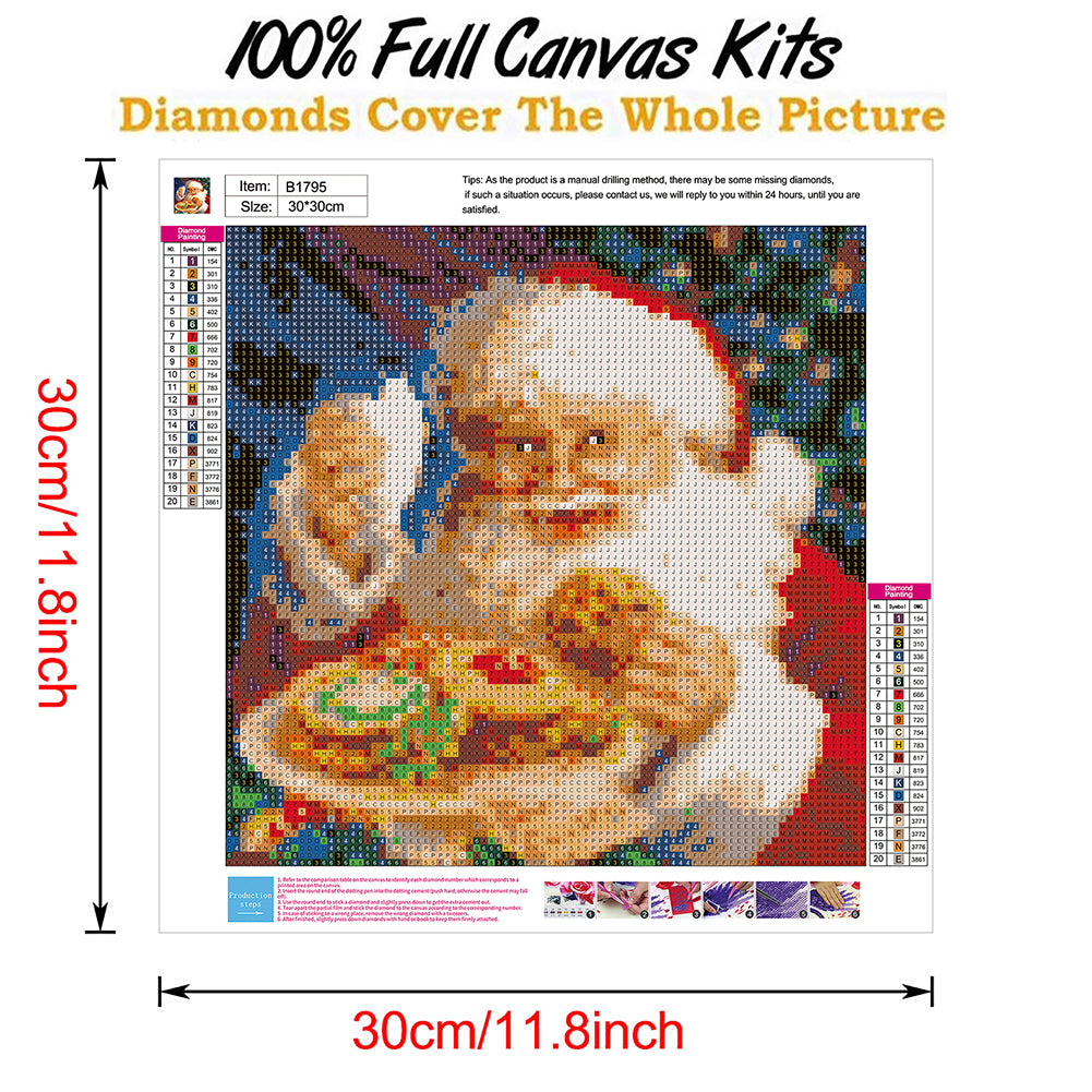 Christmas - Full Round Drill Diamond Painting 30*30CM