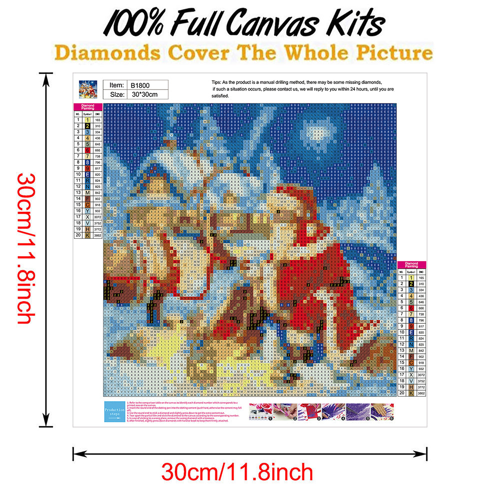 Christmas - Full Round Drill Diamond Painting 30*30CM