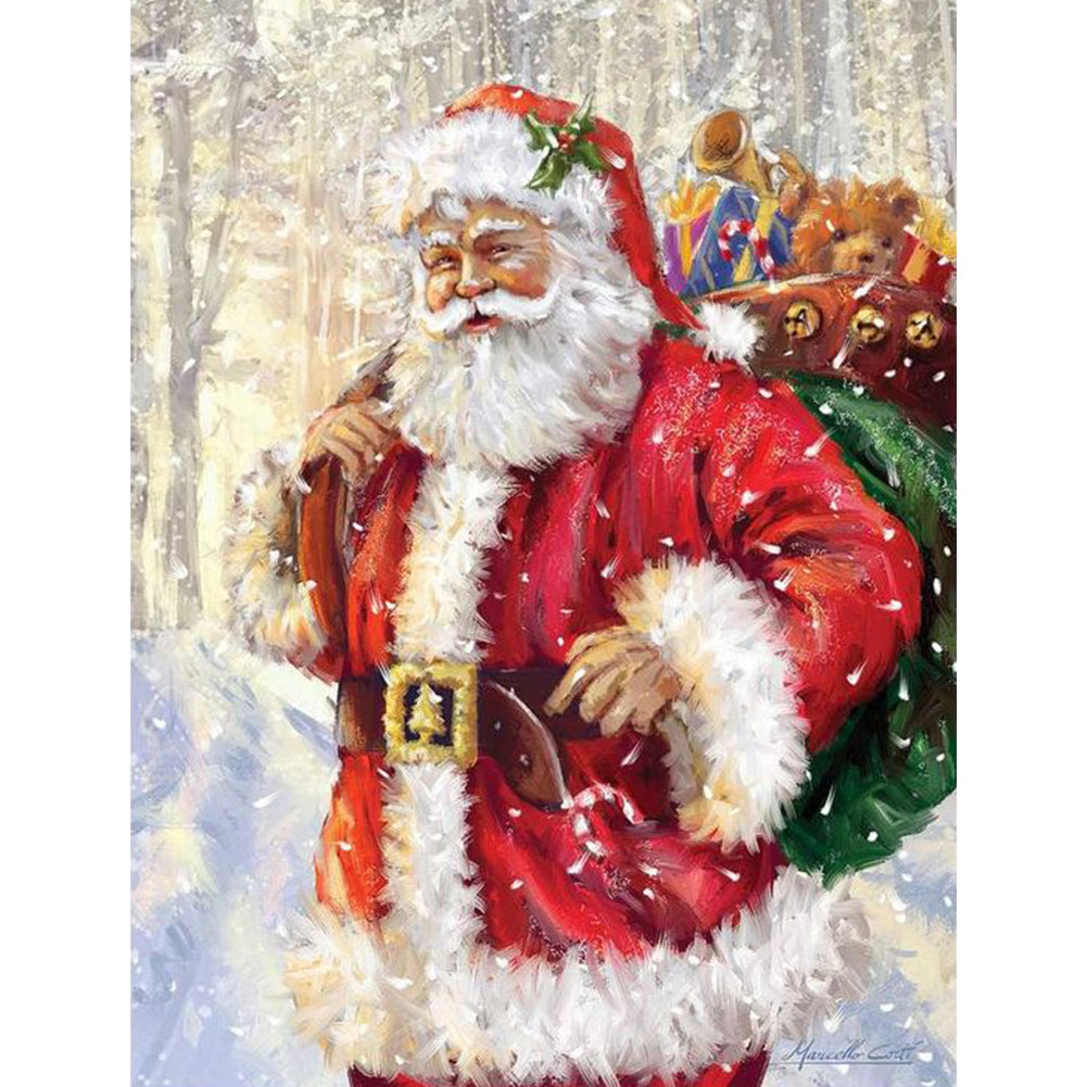 Santa Claus - Full Round Drill Diamond Painting 30*40CM