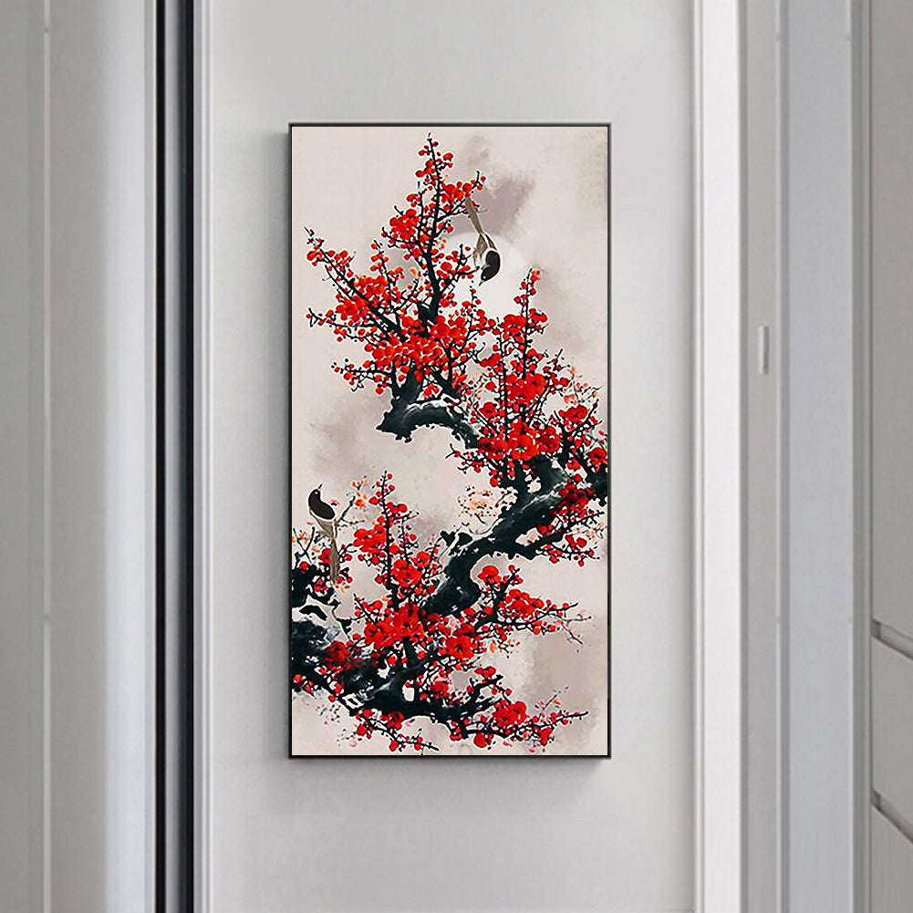 Bird Branch - Full Round Drill Diamond Painting 40*90CM