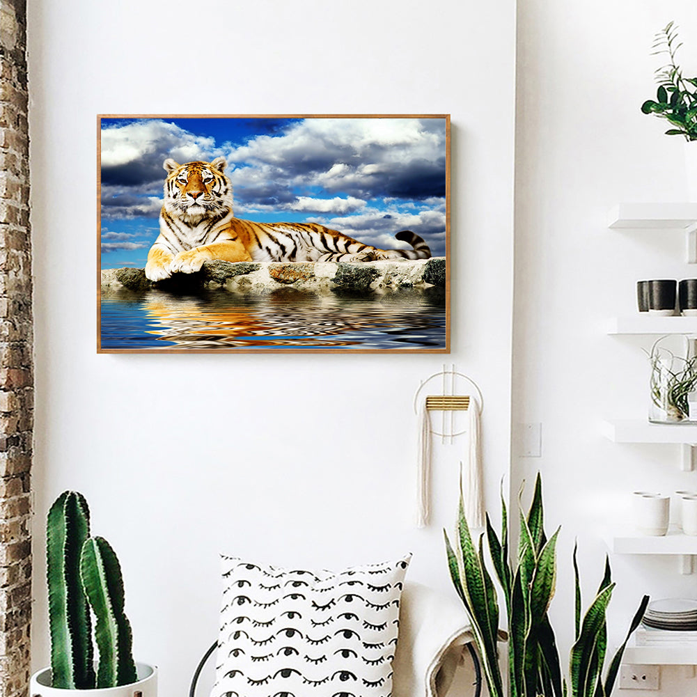 Tiger - Full Round Drill Diamond Painting 40*30CM