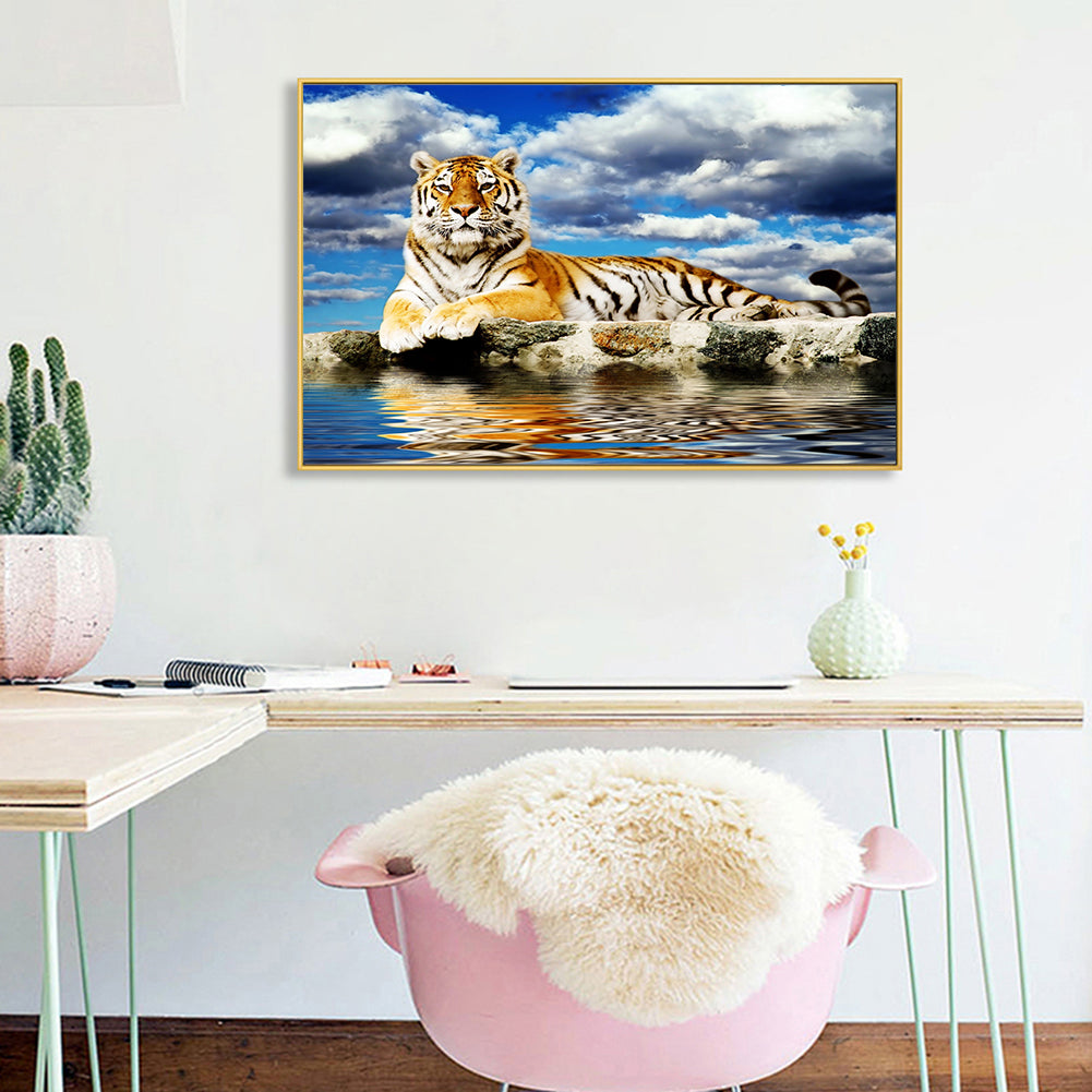 Tiger - Full Round Drill Diamond Painting 40*30CM