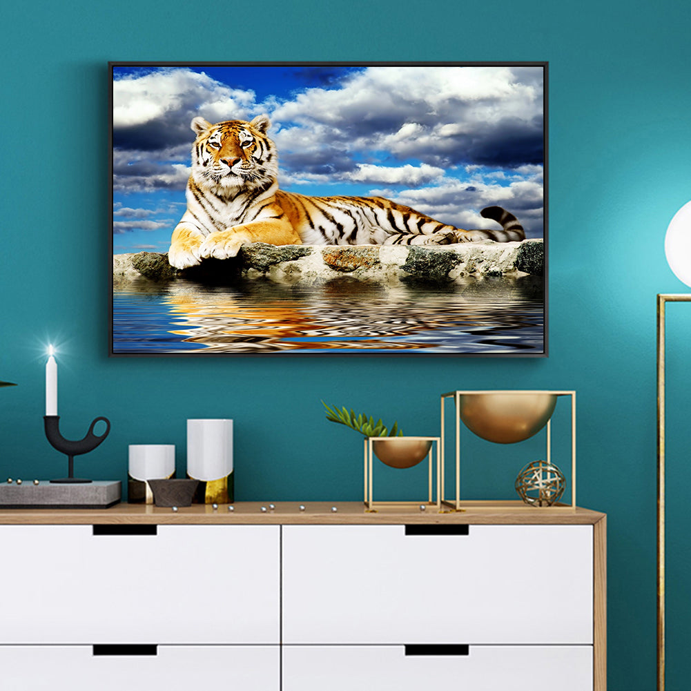 Tiger - Full Round Drill Diamond Painting 40*30CM