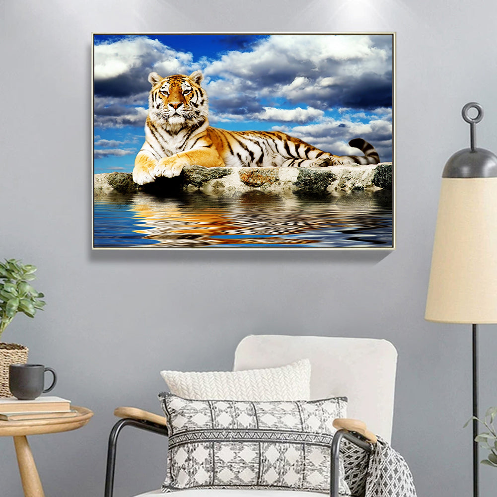 Tiger - Full Round Drill Diamond Painting 40*30CM