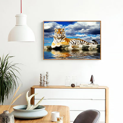 Tiger - Full Round Drill Diamond Painting 40*30CM