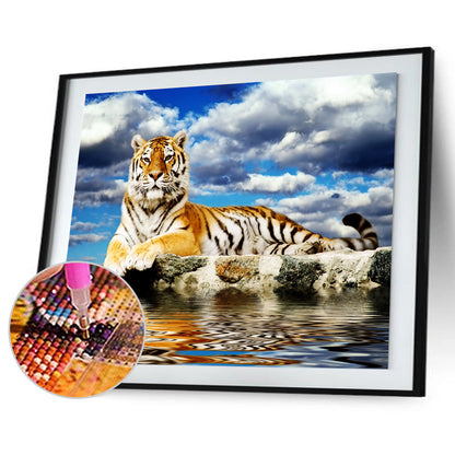 Tiger - Full Round Drill Diamond Painting 40*30CM