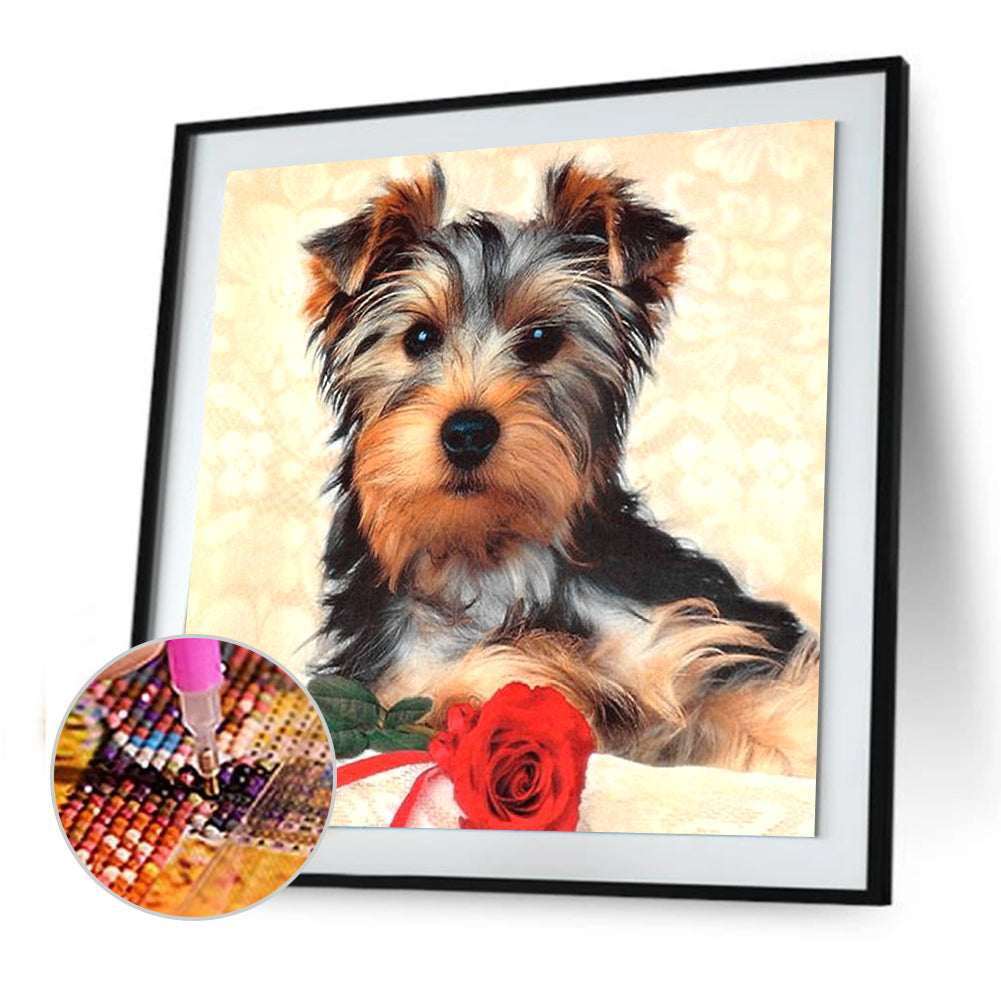 Dog Animal - Full Round Drill Diamond Painting 30*30CM