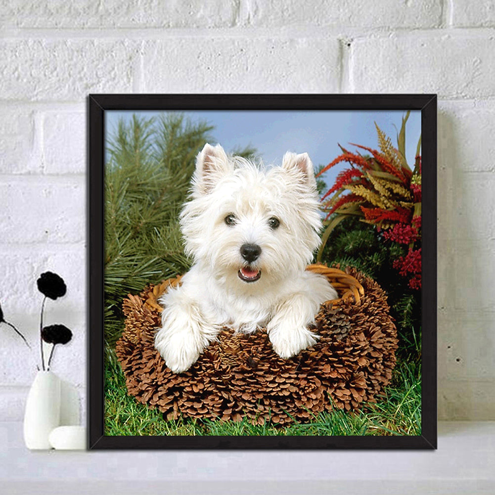 Dog Animal - Full Round Drill Diamond Painting 30*30CM