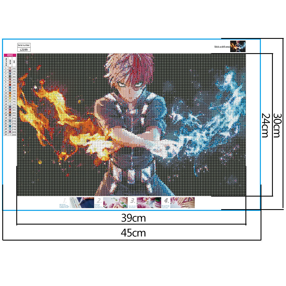 Anime Kid - Full Round Drill Diamond Painting 45*30CM