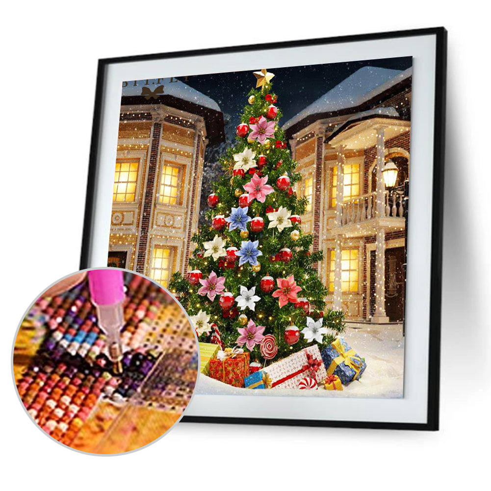 Christmas Tree - Full Round Drill Diamond Painting 30*30CM