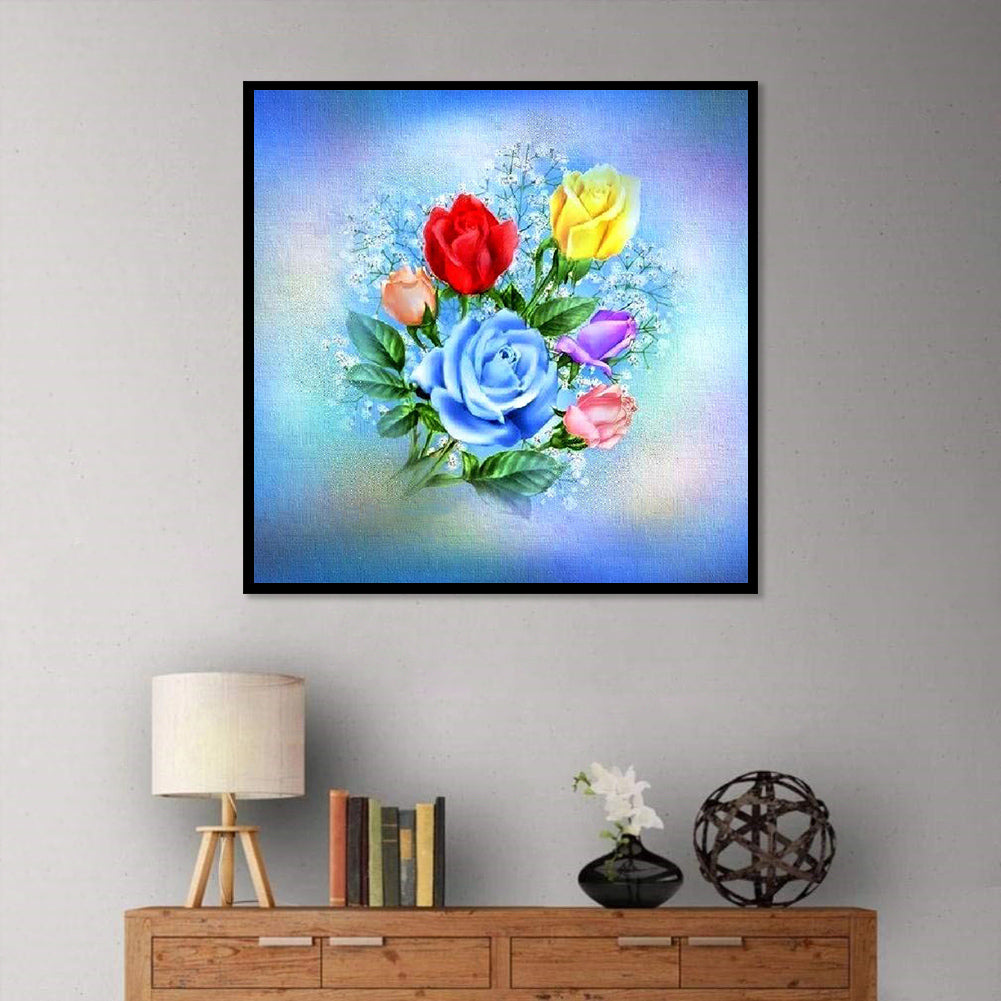 Flowers - Full Round Drill Diamond Painting 30*30CM