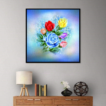 Flowers - Full Round Drill Diamond Painting 30*30CM