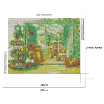 Garden - Full Square Drill Diamond Painting 50*40CM