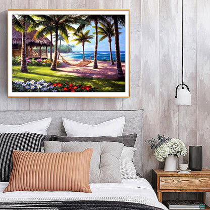 Beach Coconut - Full Square Drill Diamond Painting 50*40CM