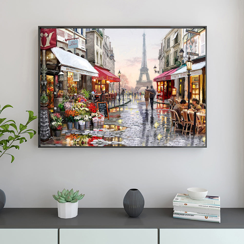 Tower Street - Full Square Drill Diamond Painting 50*40CM