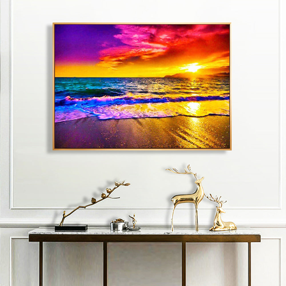 Beach - Full Square Drill Diamond Painting 50*40CM