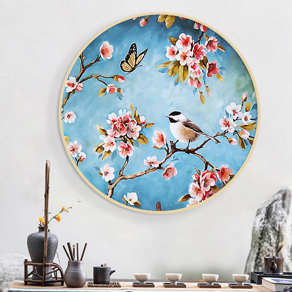 Branch Bird - Full Round Drill Diamond Painting 40*40CM