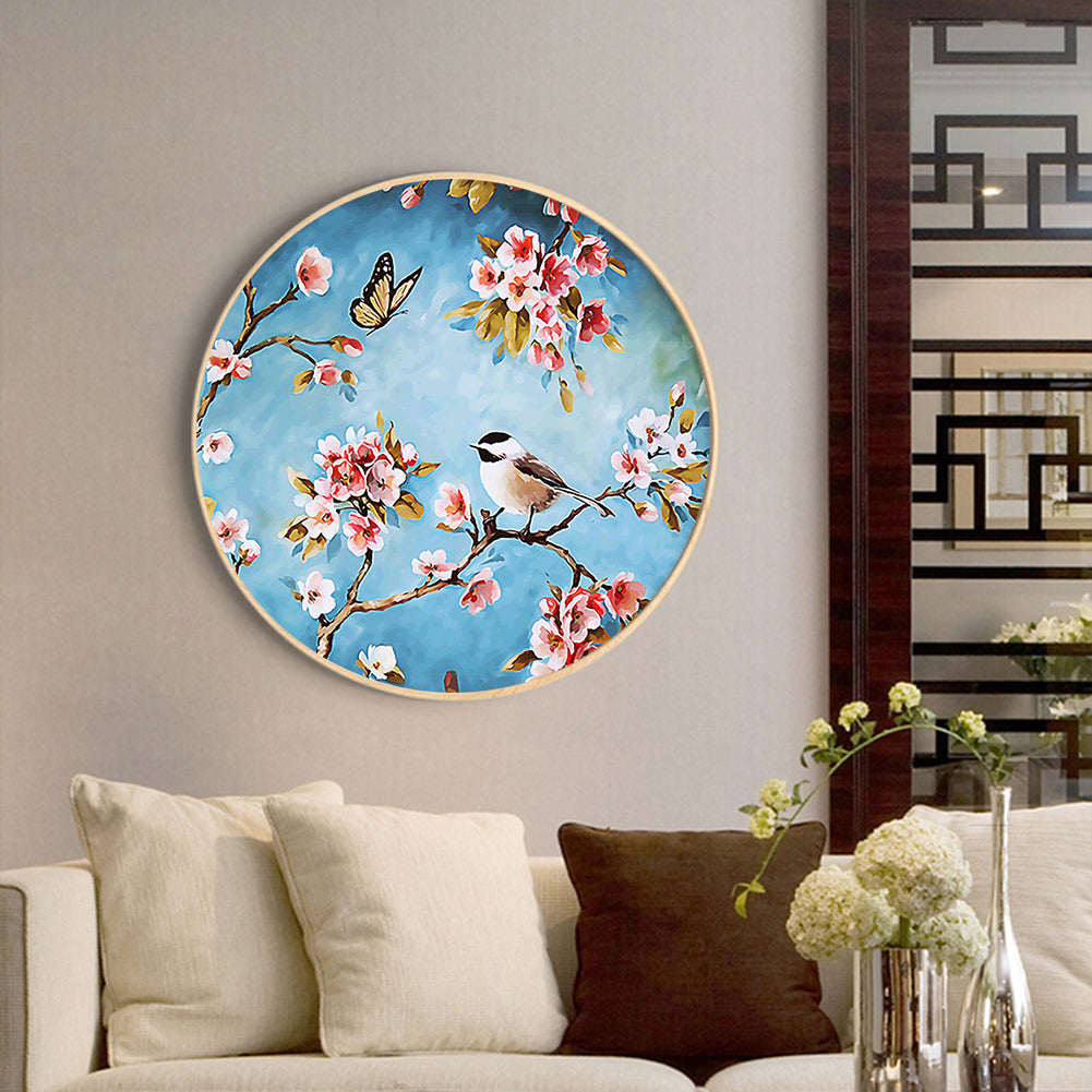 Branch Bird - Full Round Drill Diamond Painting 40*40CM