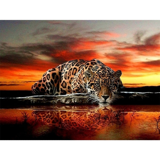 Tiger - Full Round Drill Diamond Painting 40*30CM