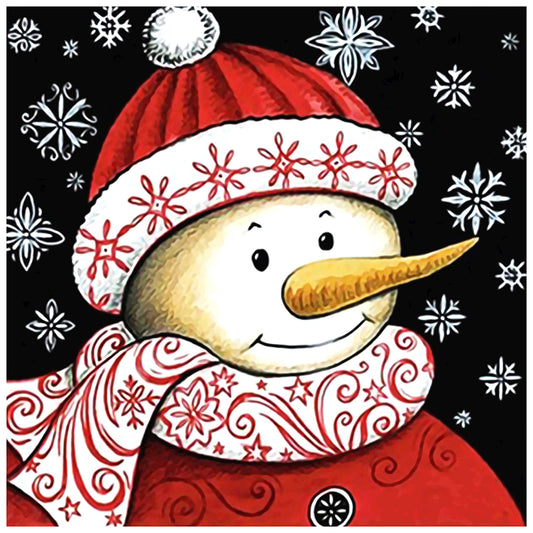 Snowman - Full Round Drill Diamond Painting 30*30CM