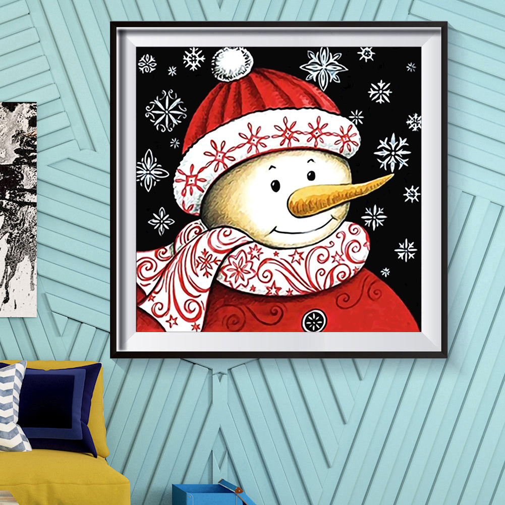 Snowman - Full Round Drill Diamond Painting 30*30CM