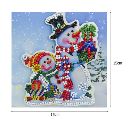 8pcs DIY Greeting Card Special-shaped Diamond Painting Christmas Postcards