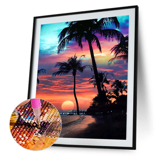 Sunset Sea - Full Round Drill Diamond Painting 30*40CM
