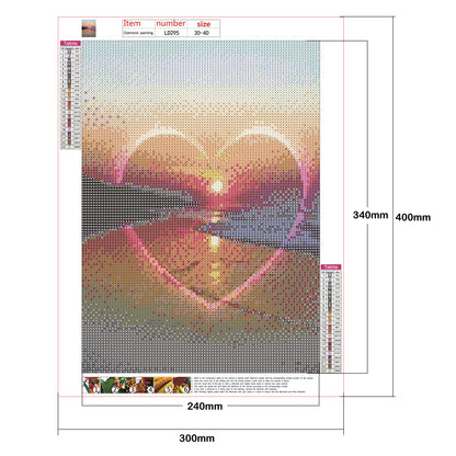 Love Sunset - Full Round Drill Diamond Painting 30*40CM