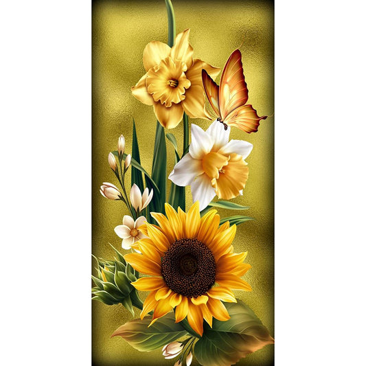 Sunflower - Full Round Drill Diamond Painting 45*85CM