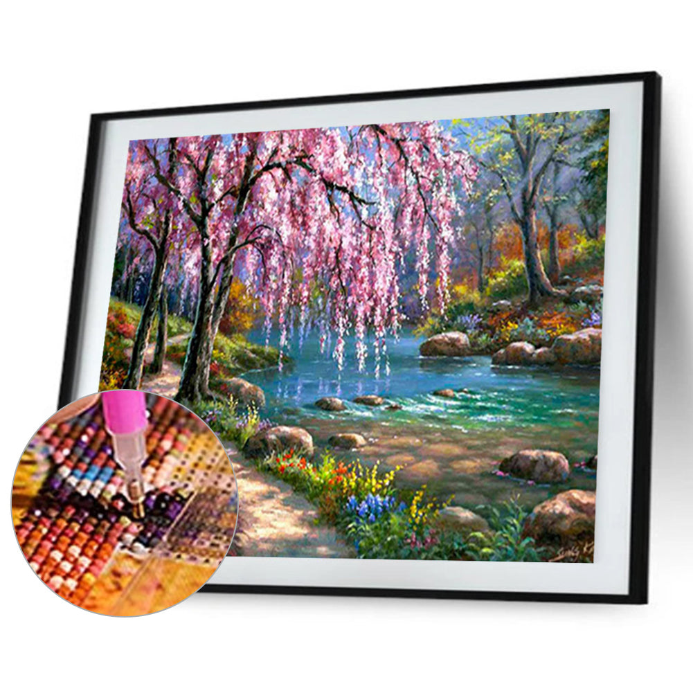 River Tree - Full Square Drill Diamond Painting 50*40CM