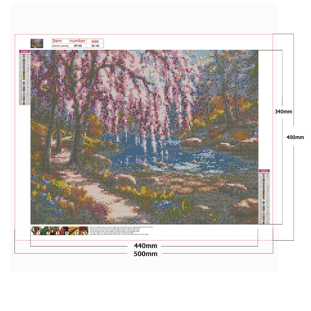 River Tree - Full Square Drill Diamond Painting 50*40CM