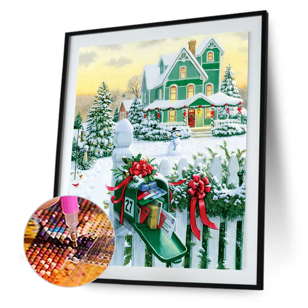 Snow View - Full Round Drill Diamond Painting 40*50CM