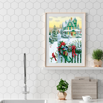 Snow View - Full Round Drill Diamond Painting 40*50CM